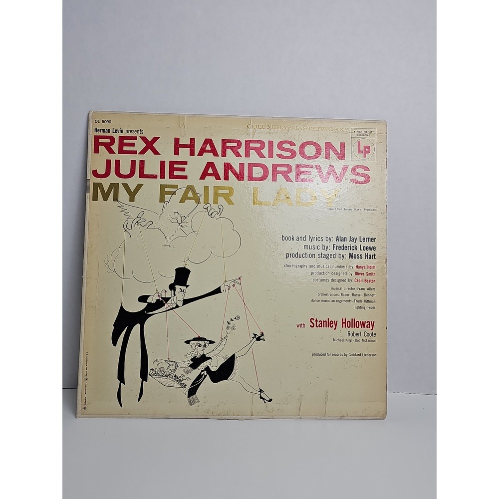 Columbia Masterworks My Fair Lady Original Broadway Cast LP Rex Harrison Julie A